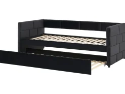 Outlet Łóżko wysuwane Welur CHAVONNE 90 x 200 cm Łóżka Wysuwane I Dzienne|Wszystkie Łóżka