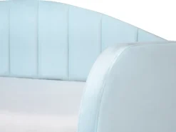 Best Łóżko wysuwane Welur EYBURIE 90 x 200 cm Błękitny Dzieci Łóżka Wysuwane I Dzienne|Wszystkie Meble I Akcesoria Dziecięce