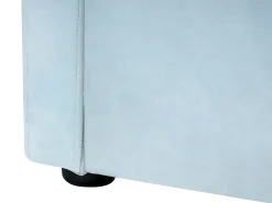 Best Łóżko wysuwane Welur EYBURIE 90 x 200 cm Błękitny Dzieci Łóżka Wysuwane I Dzienne|Wszystkie Meble I Akcesoria Dziecięce