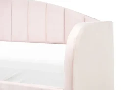 New Łóżko wysuwane Welur EYBURIE 90 x 200 cm Pastelowy róż Dzieci Łóżka Wysuwane I Dzienne|Wszystkie Meble I Akcesoria Dziecięce