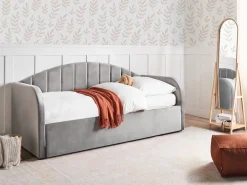Sale Łóżko wysuwane Welur EYBURIE 90 x 200 cm Dzieci Łóżka Wysuwane I Dzienne|Wszystkie Meble I Akcesoria Dziecięce