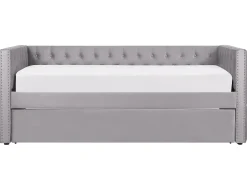 Outlet Łóżko wysuwane Welur GASSIN 90 x 200 cm Łóżka Wysuwane I Dzienne|Wszystkie Łóżka