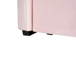 Discount Łóżko wysuwane Welur LIBOURNE 90 x 200 cm Pastelowy róż Dzieci Łóżka Wysuwane I Dzienne|Wszystkie Meble I Akcesoria Dziecięce