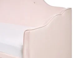Clearance Łóżko wysuwane Welur LORETTE 90 x 200 cm Pastelowy róż Dzieci Łóżka Wysuwane I Dzienne|Wszystkie Meble I Akcesoria Dziecięce