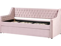 Clearance Łóżko wysuwane Welur MONTARGIS 90 x 200 cm Dzieci Łóżka Wysuwane I Dzienne|Wszystkie Meble I Akcesoria Dziecięce
