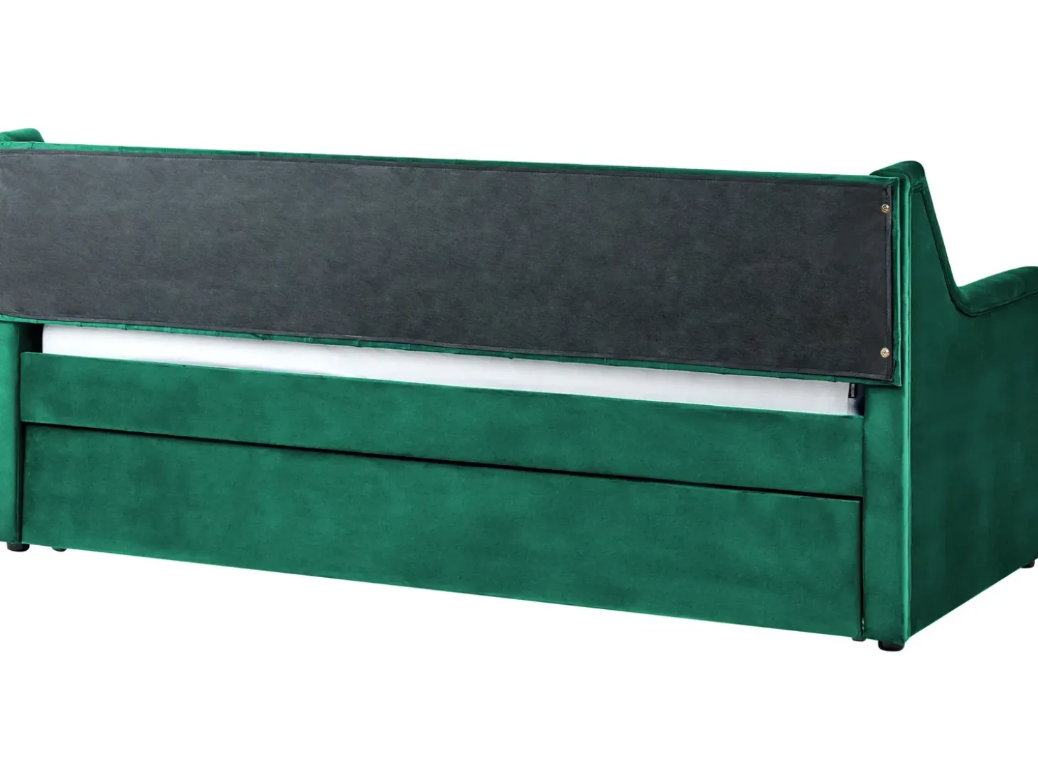 Best Łóżko wysuwane Welur MONTARGIS 90 x 200 cm Szmaragdowy Łóżka Wysuwane I Dzienne|Wszystkie Łóżka