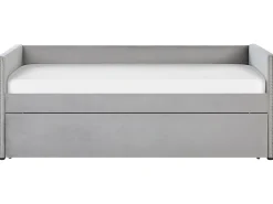 Clearance Łóżko wysuwane Welur TROYES 90 x 200 cm Jasno Łóżka Wysuwane I Dzienne|Wszystkie Łóżka