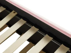 Best Łóżko wysuwane Welur TROYES 90 x 200 cm Pastelowy róż Łóżka Wysuwane I Dzienne|Wszystkie Łóżka