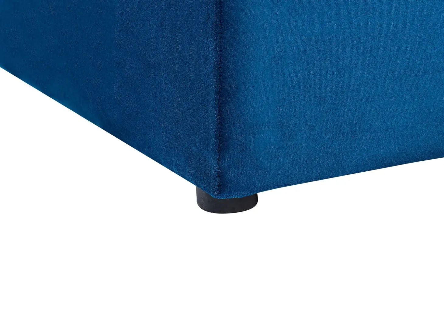 Clearance NOYERS Welur Granatowy 160 x 200 cm Łóżka Tapicerowane|Łóżka Podwójne