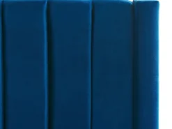 Clearance NOYERS Welur Granatowy 160 x 200 cm Łóżka Tapicerowane|Łóżka Podwójne