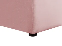 Clearance Łóżko z ławką NOYERS Welur 140 x 200 cm Łóżka Tapicerowane|Łóżka Podwójne