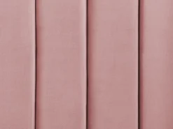Clearance Łóżko z ławką NOYERS Welur 140 x 200 cm Łóżka Tapicerowane|Łóżka Podwójne