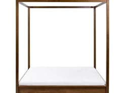 Outlet Łóżko z baldachimem Drewno HERLIERE 180 x 200 cm Ciemno Łóżka Z Baldachimem|Łóżka Podwójne