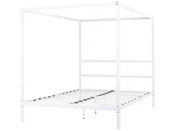 Clearance Łóżko z baldachimem Metal LESTARDS 160 x 200 cm Łóżka Metalowe|Łóżka Podwójne