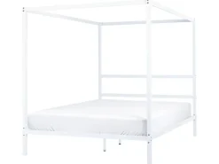 Clearance Łóżko z baldachimem Metal LESTARDS 160 x 200 cm Łóżka Metalowe|Łóżka Podwójne