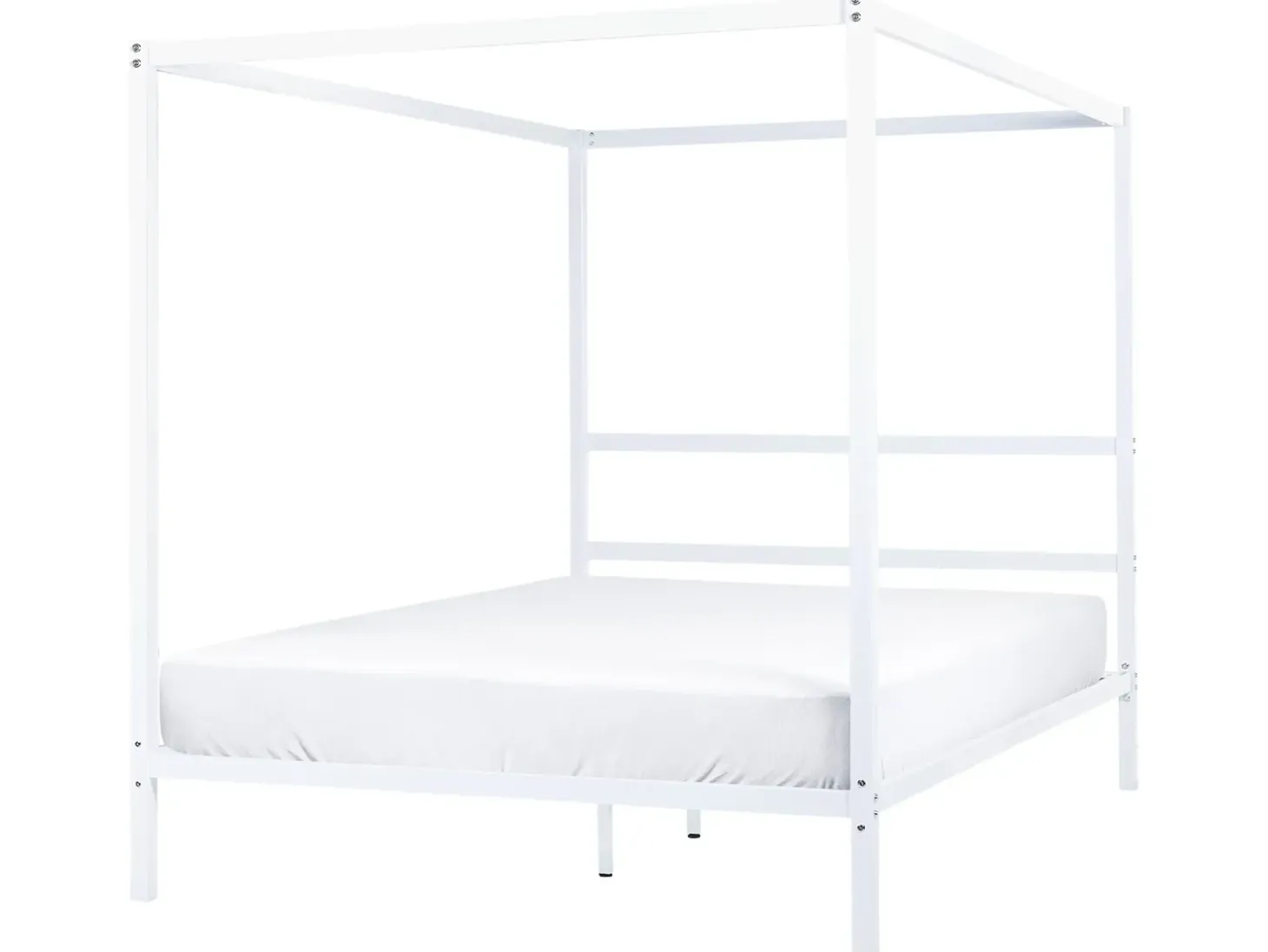 Clearance Łóżko z baldachimem Metal LESTARDS 160 x 200 cm Łóżka Metalowe|Łóżka Podwójne