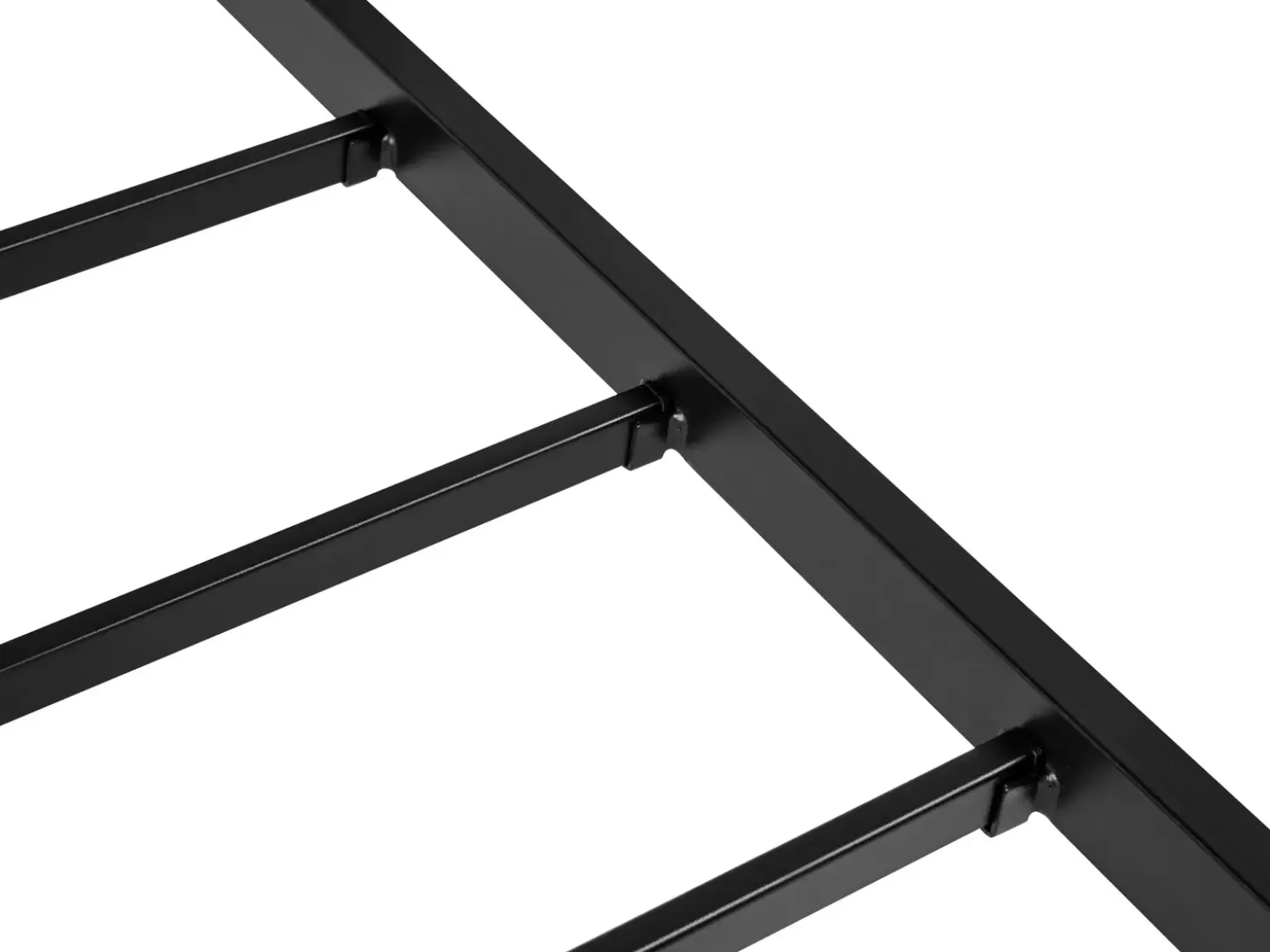 Discount Łóżko z baldachimem Metal MIRABEAU 180 x 200 cm Czarny Łóżka Metalowe|Łóżka Podwójne