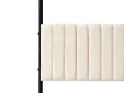 Discount Łóżko z baldachimem Metal MIRABEAU 180 x 200 cm Czarny Łóżka Metalowe|Łóżka Podwójne