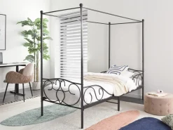 Online Łóżko z baldachimem Metal SORMERY 90 x 200 cm Łóżka Metalowe|Łóżka Pojedyncze