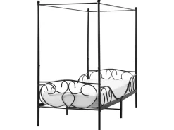 Online Łóżko z baldachimem Metal SORMERY 90 x 200 cm Łóżka Metalowe|Łóżka Pojedyncze