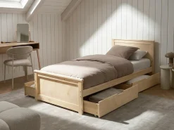 Discount DAUPHIN Drewno sosnowe Jasno 90 x 200 cm Wszystkie Łóżka|Łóżka Z Pojemnikiem
