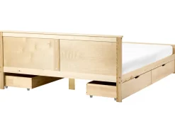 Clearance DAUPHIN Drewno sosnowe Jasno 180 x 200 cm Łóżka Podwójne|Łóżka Z Pojemnikiem