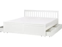 Outlet OLENDON Drewno sosnowe 180 x 200 cm Łóżka Podwójne|Łóżka Z Pojemnikiem