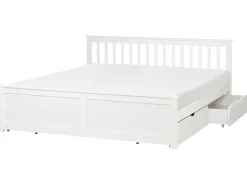 Outlet OLENDON Drewno sosnowe 180 x 200 cm Łóżka Podwójne|Łóżka Z Pojemnikiem