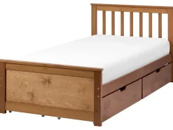 Hot OLENDON Drewno sosnowe 90 x 200 cm Dzieci Łóżka Z Pojemnikiem|Łóżka Drewniane