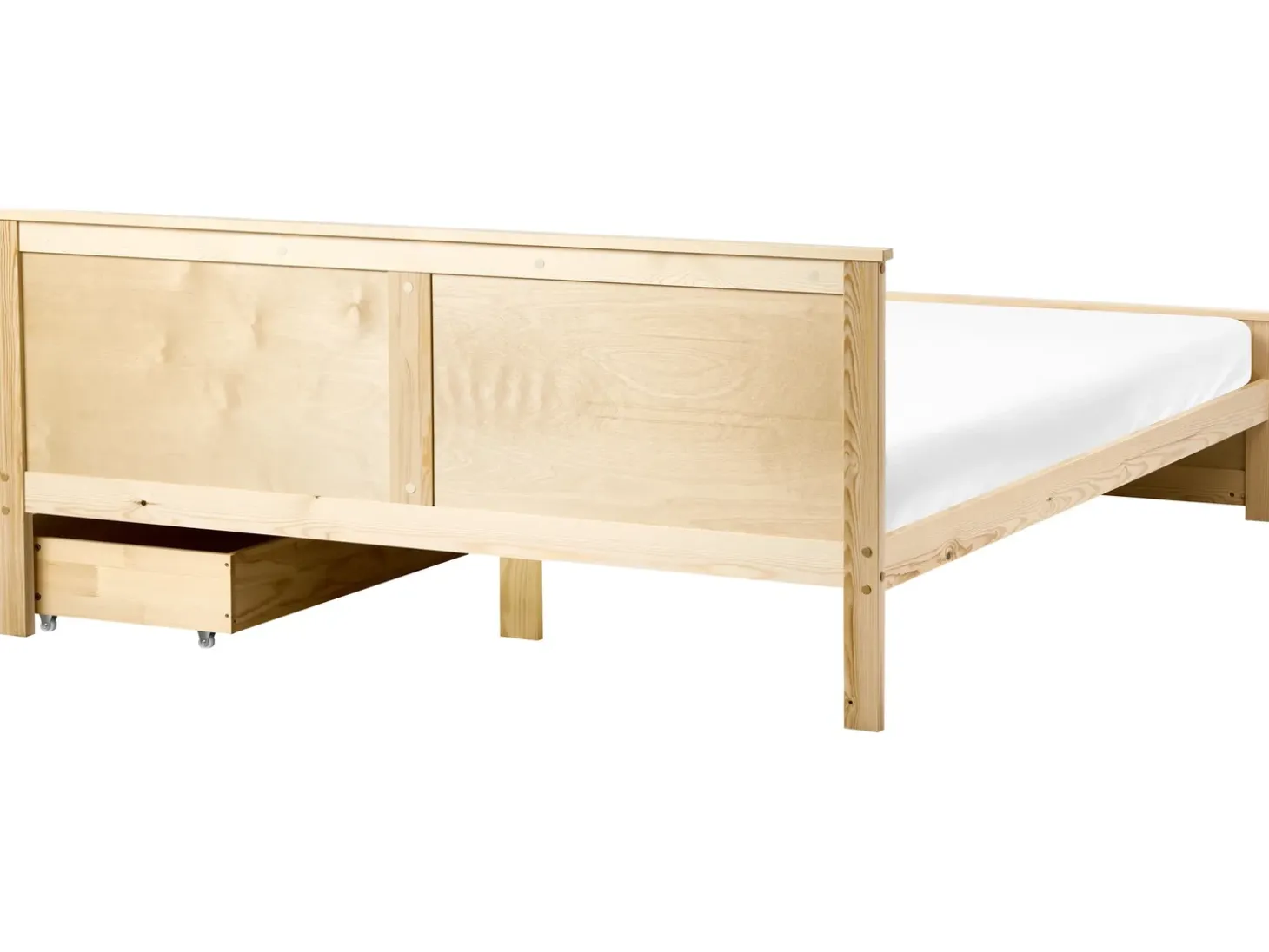 Clearance DAUPHIN Drewno sosnowe Jasno 180 x 200 cm Łóżka Podwójne|Łóżka Z Pojemnikiem