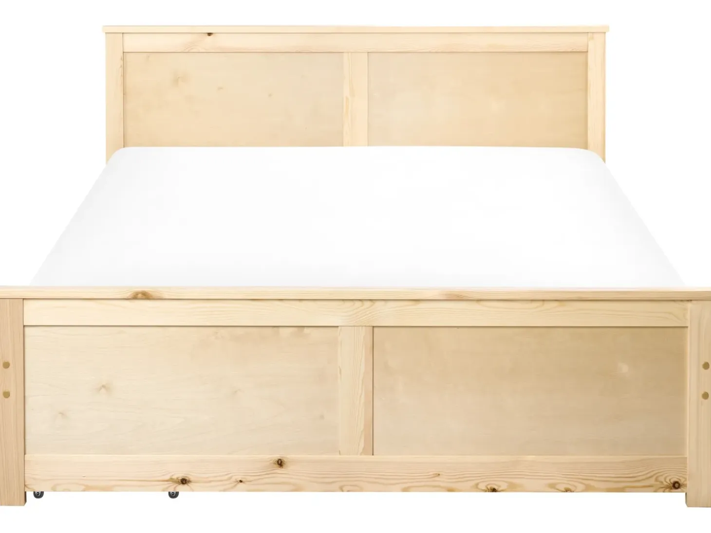 Clearance DAUPHIN Drewno sosnowe Jasno 180 x 200 cm Łóżka Podwójne|Łóżka Z Pojemnikiem