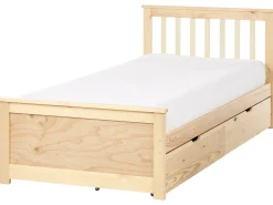Sale OLENDON Drewno sosnowe Jasno 90 x 200 cm Dzieci Łóżka Z Pojemnikiem|Łóżka Pojedyncze