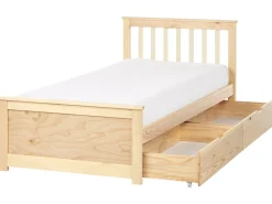Sale OLENDON Drewno sosnowe Jasno 90 x 200 cm Dzieci Łóżka Z Pojemnikiem|Łóżka Pojedyncze