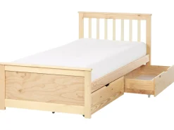 Sale OLENDON Drewno sosnowe Jasno 90 x 200 cm Dzieci Łóżka Z Pojemnikiem|Łóżka Pojedyncze