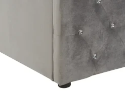 Łóżko z pojemnikiem AMIENS Welur 160 x 200 cm Łóżka Tapicerowane|Łóżka Podwójne