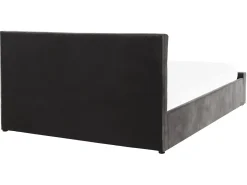 Łóżko z pojemnikiem AMIENS Welur 160 x 200 cm Łóżka Tapicerowane|Łóżka Podwójne