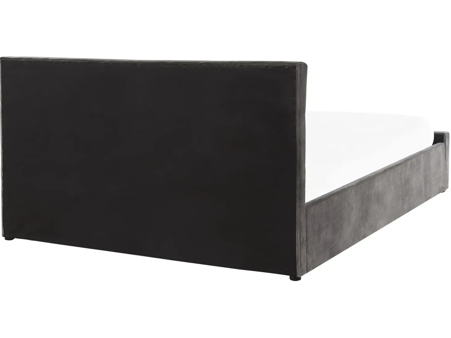 Łóżko z pojemnikiem AMIENS Welur 160 x 200 cm Łóżka Tapicerowane|Łóżka Podwójne