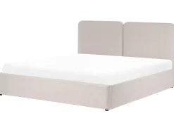 Clearance Łóżko z pojemnikiem ARBOIS Beżowy 180 x 200 cm Łóżka Tapicerowane|Łóżka Podwójne