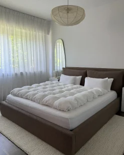 New BAJONNA Boucle 180 x 200 cm Łóżka Tapicerowane|Łóżka Podwójne