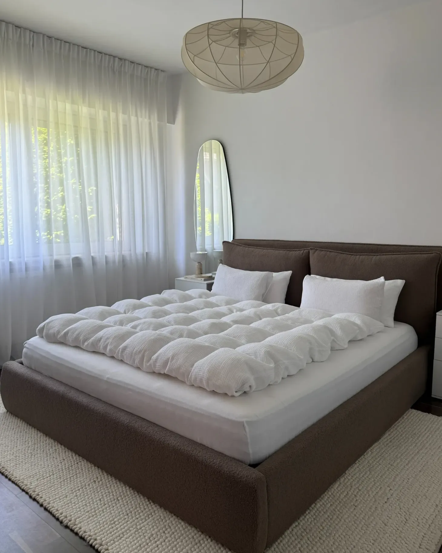 New BAJONNA Boucle 180 x 200 cm Łóżka Tapicerowane|Łóżka Podwójne