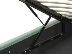 BAJONNA Welur Miętowy 180 x 200 cm Łóżka Tapicerowane|Łóżka Podwójne