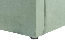 BAJONNA Welur Miętowy 180 x 200 cm Łóżka Tapicerowane|Łóżka Podwójne