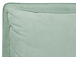 BAJONNA Welur Miętowy 180 x 200 cm Łóżka Tapicerowane|Łóżka Podwójne