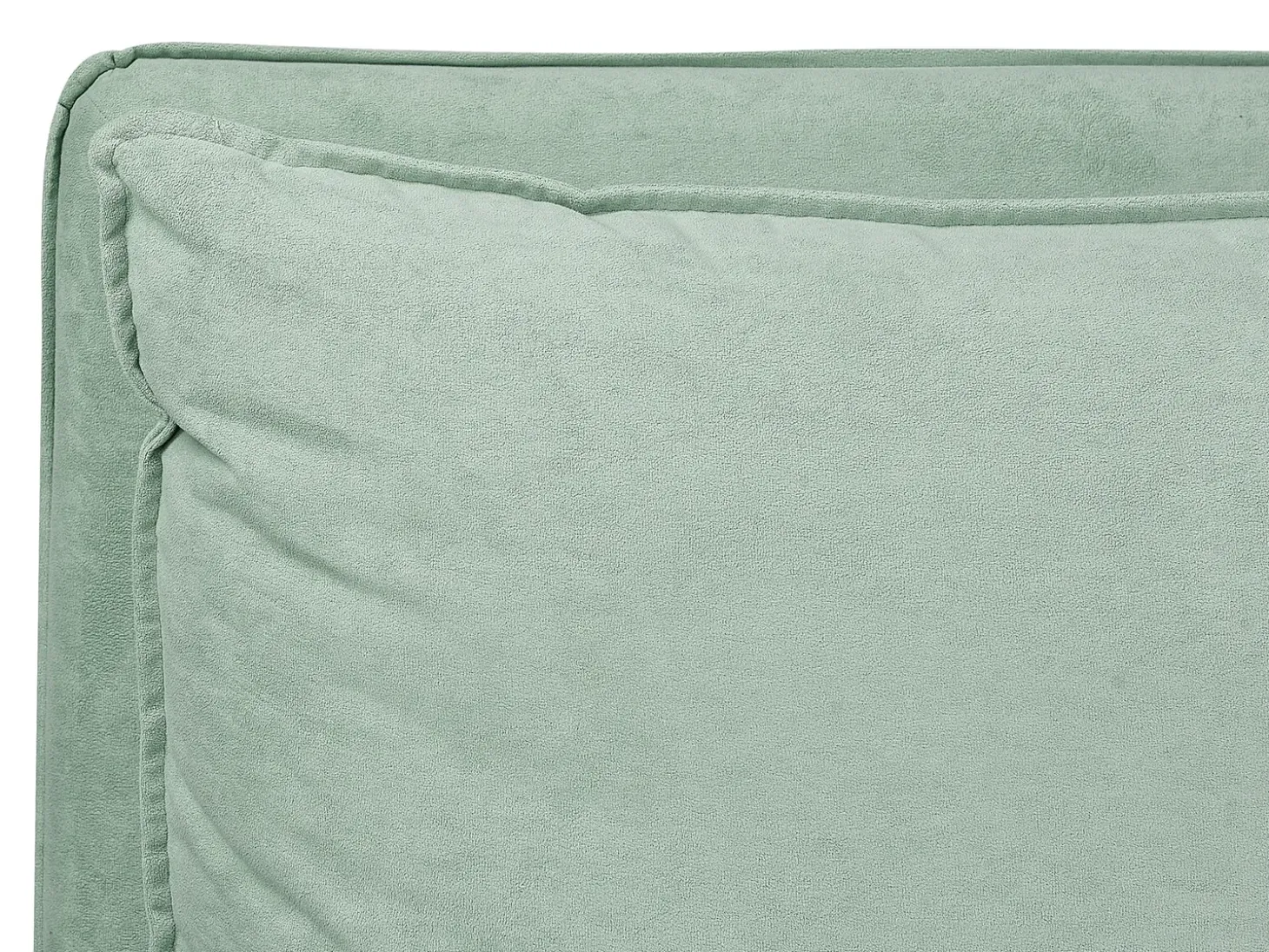 BAJONNA Welur Miętowy 180 x 200 cm Łóżka Tapicerowane|Łóżka Podwójne