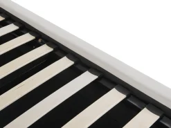 Sale BAJONNA Welur Złamana biel 180 x 200 cm Łóżka Tapicerowane|Łóżka Podwójne