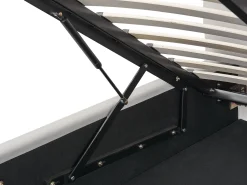 Sale BAJONNA Welur Złamana biel 180 x 200 cm Łóżka Tapicerowane|Łóżka Podwójne