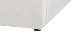 Sale BAJONNA Welur Złamana biel 180 x 200 cm Łóżka Tapicerowane|Łóżka Podwójne