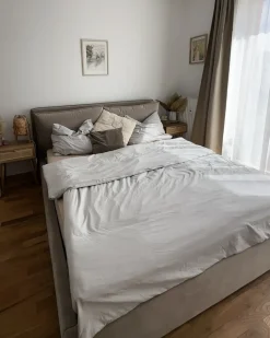 Sale Łóżko z pojemnikiem BAJONNA 180 x 200 cm Łóżka Tapicerowane|Łóżka Podwójne