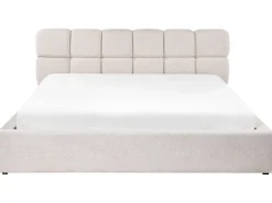 Outlet Łóżko z pojemnikiem BASTON Jasno 180 x 200 cm Łóżka Tapicerowane|Łóżka Podwójne