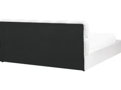 Clearance Łóżko z pojemnikiem BASTON Złamana biel 180 x 200 cm Łóżka Tapicerowane|Łóżka Podwójne